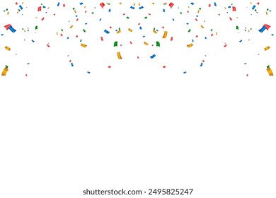 Colorful bright confetti vector free