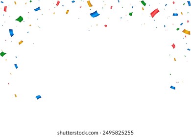 Colorful bright confetti vector free