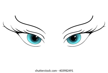 Colorful bright eyes.Vector isolated.