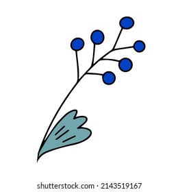 Colorful bright flower. Vector illustration in hand drawn style.