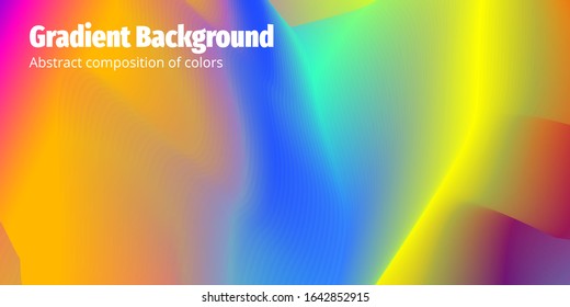 Fondo abstracto de gradiente brillante y colorido. Diseño moderno de vectores para revistas, volantes y plantillas de tarjetas