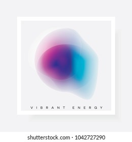 Colorful bright gradient abstract shape