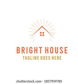 Colorful Bright House Logo Design Vector