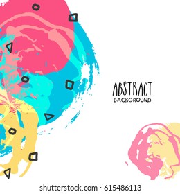 Colorful bright ink abstract background.