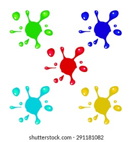  Colorful Bright Ink Splashes
