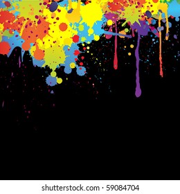 Abstract Watercolors Splashing Space Text Stock Vector (Royalty Free ...