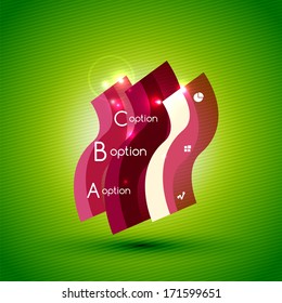 Colorful bright light shiny option banner for business background | numbered banners | business lines | graphic website layout vector
