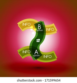 Colorful bright light shiny option banner for business background | numbered banners | business lines | graphic website layout vector