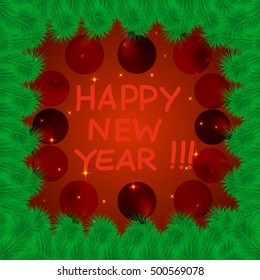 Colorful and bright New Year's background.