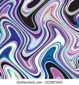 Colorful bright painted vector background of wavy lines. Abstract silk scarves fashion. marble, wallpaper, geometric pattern, scarf, rug, pillow, bandana, fabric textile, clothing, kerchief prints etc