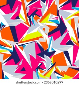 Colorido fondo vectorial pintado de colores vivos de grafitti retro geométrico. Resumen de la moda de las bufandas de seda. mármol, papel pintado, pañuelo, almohada, bandana, tela, ropa, pancarta, afiche, cubierta, etc.