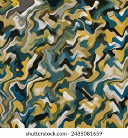 Colorful bright painted vector background of wavy lines. Abstract fashion texture. marble, wallpaper, geometric pattern, scarf, rug, pillow, bandana, fabric, clothing, prints, textile, banners etc.