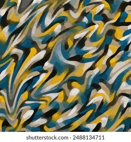 Colorful bright painted vector background of wavy lines. Abstract silk scarves fashion. marble, wallpaper, geometric pattern, scarf, rug, pillow, bandana, fabric textile, clothing, kerchief prints etc