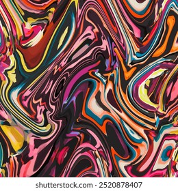 Colorful bright painted vector background of wavy lines. Abstract silk scarves fashion. marble, wallpaper, geometric pattern, scarf, rug, pillow, bandana, fabric textile, clothing, kerchief prints etc