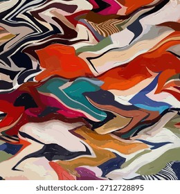 Fondo de Vector pintado brillante colorido de líneas onduladas. Mármol, Fondo de pantalla, patrón geométrico, bufanda, alfombra, almohada, pañuelo, tela, Abstractas, estampados de pañuelos, etc
