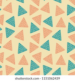 Colorful bright pastel triangle pattern background