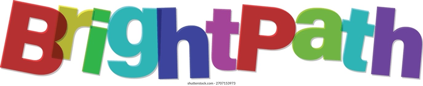 Colorful Bright Path Text Design for Positive and Innovative Solutions