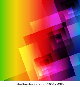 Colorful Bright Poster With Line, Vector Illustration