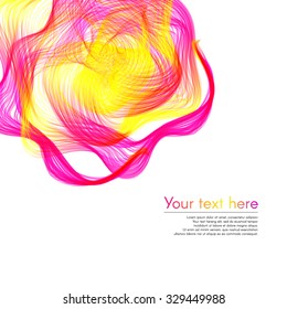 Colorful bright rainbow abstract background with text banner