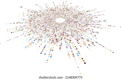 Colorful bright round circle design element 