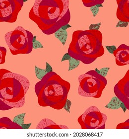 Colorful, bright seamless pattern with flowers. Design for decorating textiles and wallpaper.