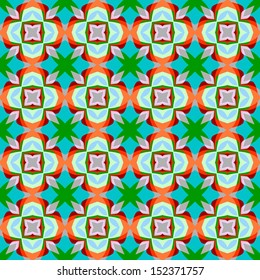 Colorful, bright seamless pattern ready for use in the design of fabrics, wallpapers, etc. Place the pattern to his canvas and repeat it