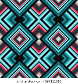 colorful bright seamless pattern of rhombuses stripe
