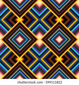 colorful bright seamless pattern of rhombuses stripe