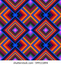 colorful bright seamless pattern of rhombuses stripe