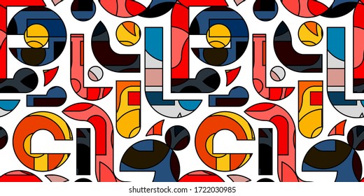 Color brillante patrón vectorial transparente. Fondo repetible vibrante artificial. Estilo de moda contemporáneo.