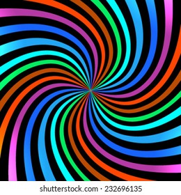 Colorful Bright Spiral background. Vector logo design element