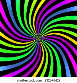 Colorful Bright Spiral background. Vector logo design element