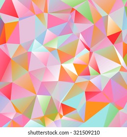 Colorful bright triangle polygon background frame. Abstract  Geometrical Backdrop. Geometric design for business presentations web template, flyer, banner. vector Illustration eps10 blue red