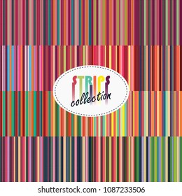 Colorful bright vector strips set.