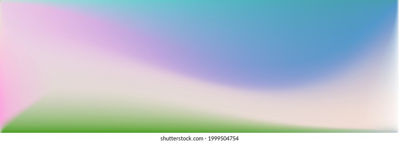 Colorful Bright Wavy Gradient Mesh. Water Blank Color Smooth Surface Illustration. Vibrant Vivid Modern Design Backdrop. Dark Trendy Background. Natural Rainbow Multicolor Wavy Gradient Mesh.