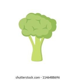 Colorful broccoli clipart cartoon. Broccoli vector illustration.