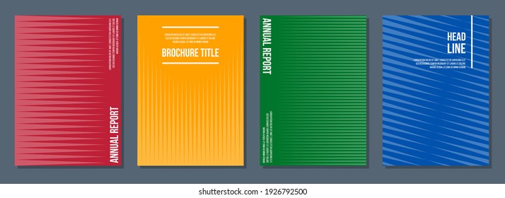 colorful brochure cover with lines. vector illustration