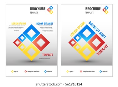 Colorful brochure design template vector