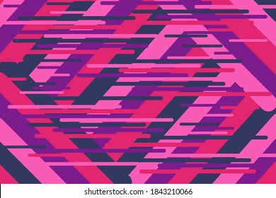 Colorful brochure template cover design background. Vector lined pattern with pink, violet and purple color, decorative retro style presentation cover with stripes of vivid colorful lines