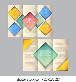 Colorful brochure template design