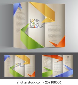 Colorful brochure template design
