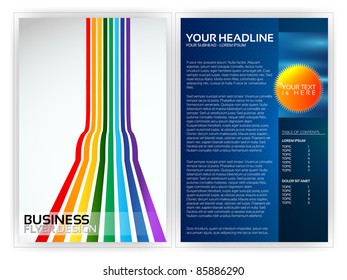 Colorful Brochure Template - EPS10 Vector Design