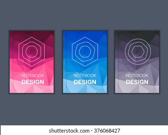 Colorful brochure title sheet set