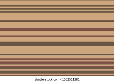 Colorful brown stripes in vintage style. Seamless pattern. Design template for print on fabric. Natural pattern. Vector illustration.