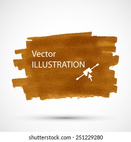 Colorful brown vector marker stain