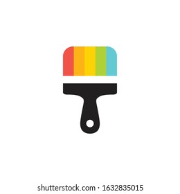 colorful brush icon logo vector