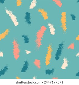 colorful brush seamless pattern design vector illustration, creative pattern design 