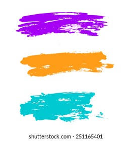 Colorful brush set vector