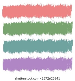colorful brush strock set vector with soft color