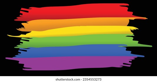 colorful brush stroke abstract rainbow vector background